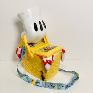 Disneyland Toon Town Runaway Railway Mickey Glove Picnic Basket Popcorn Bucket